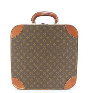 Louis Vuitton Monogram Leather Trunk Hard Case Boston Suitcase Trips Travel MEM